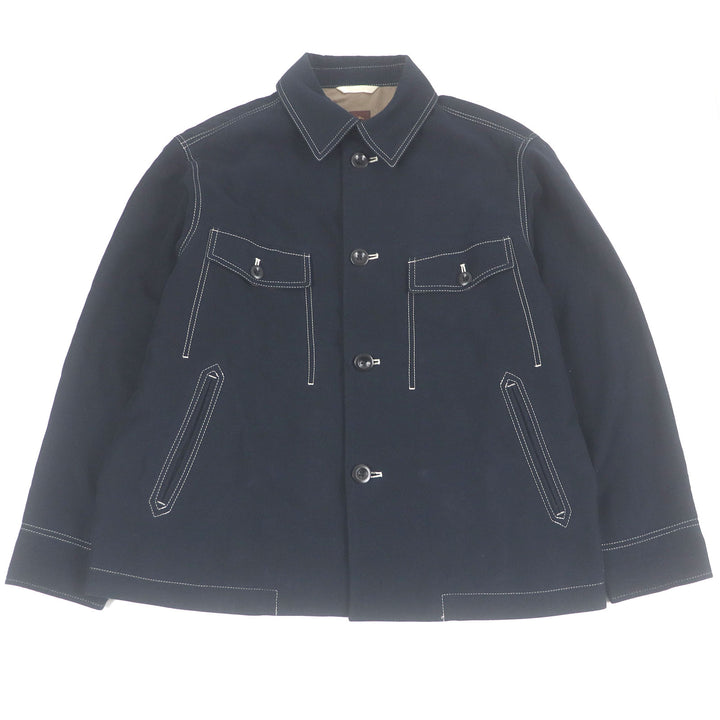 Very Good PAUL SMITH COLLECTION Jacket Coveralls Moleskin Dark navy cotton mens