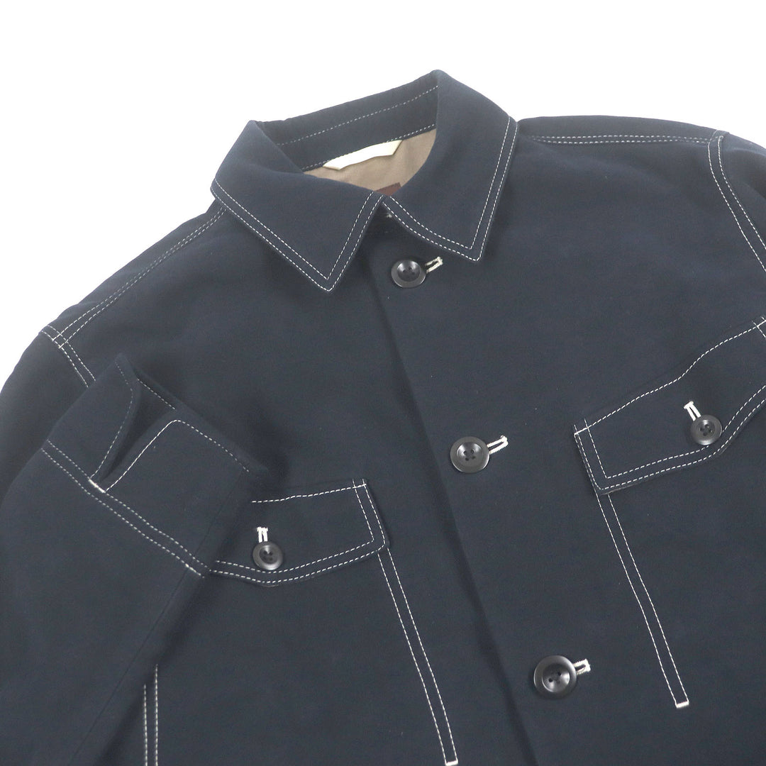 Very Good PAUL SMITH COLLECTION Jacket Coveralls Moleskin Dark navy cotton mens