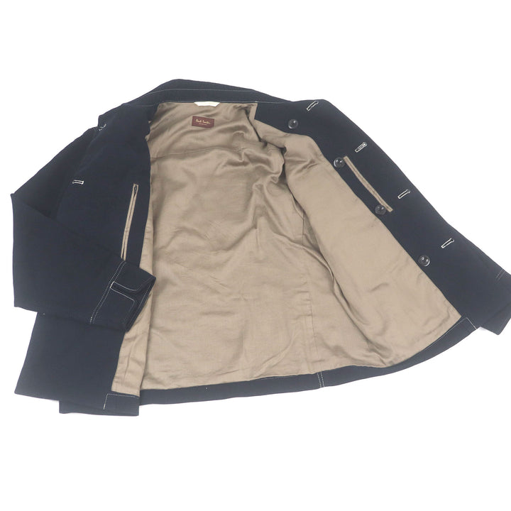 Very Good PAUL SMITH COLLECTION Jacket Coveralls Moleskin Dark navy cotton mens