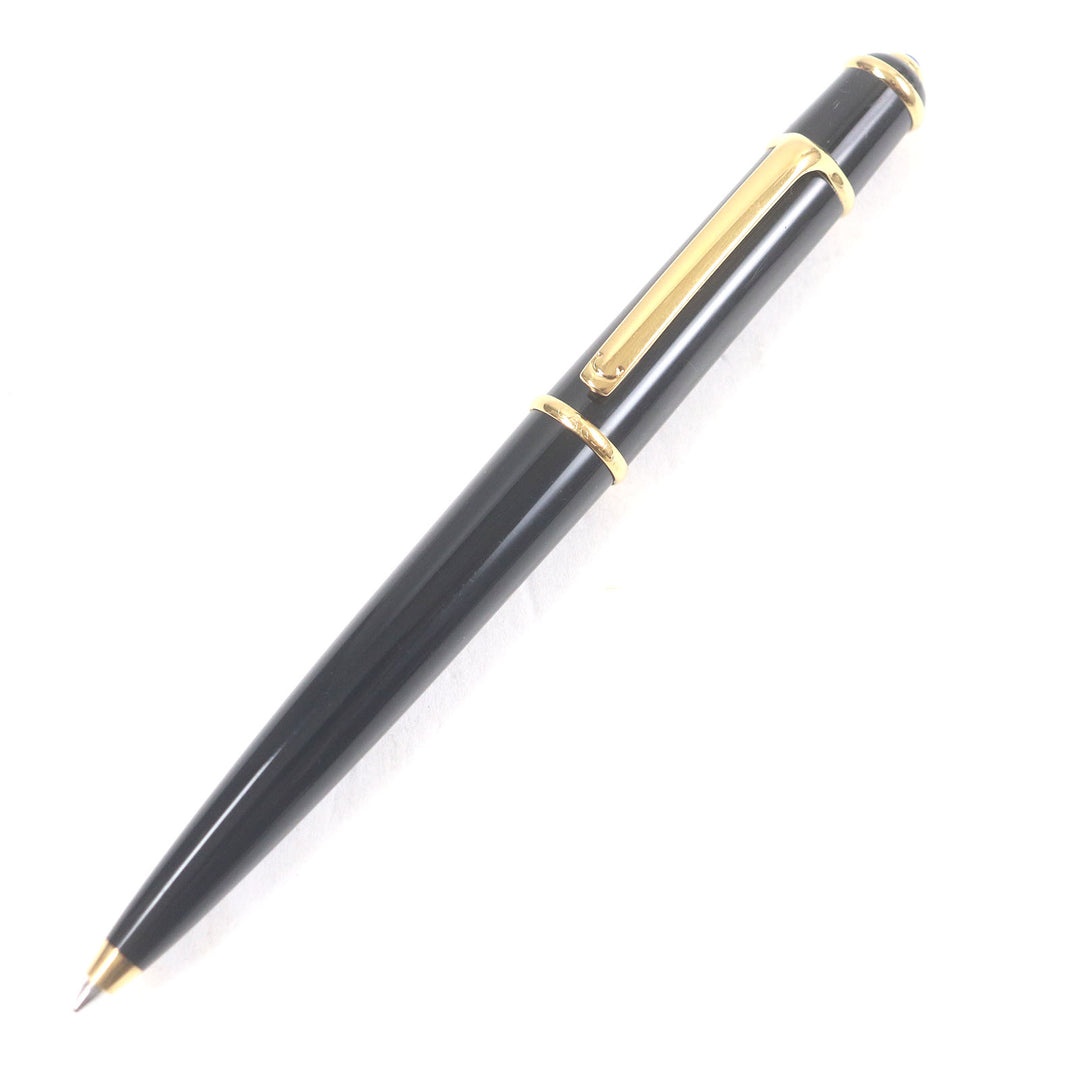 Very Good Cartier Ballpoint pen Diaboro de Cartier Twist type Black gold Blue Gemstone