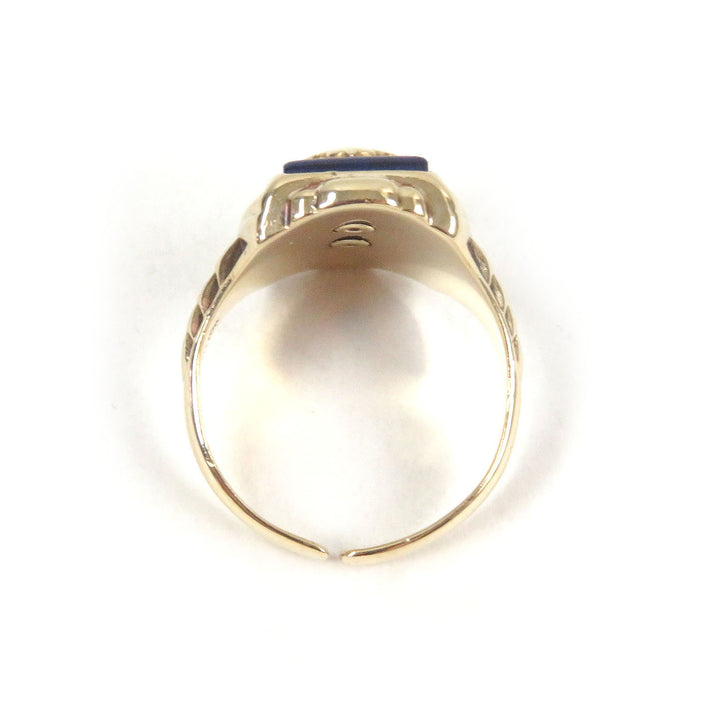 Great JOSTENS Ring 1951 FHS Accessories College Gold blue 10K mens