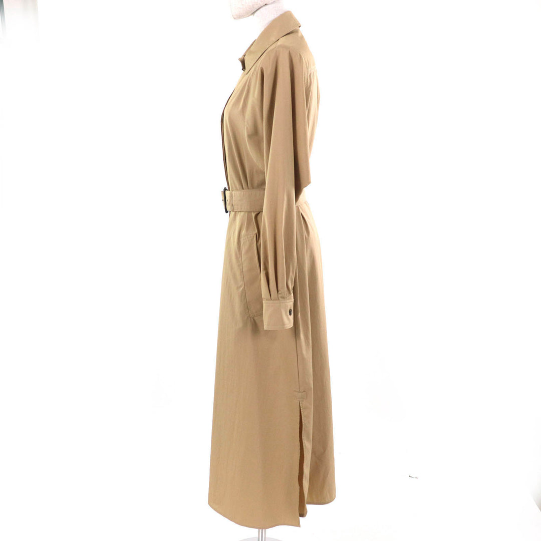 WEEKEND MaxMara coat belted long beige cotton Women 42 24152210516