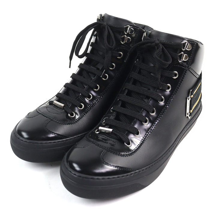 Excellent JIMMY CHOO Mid-length sneakers Argyle Strap Trainer logo and strap