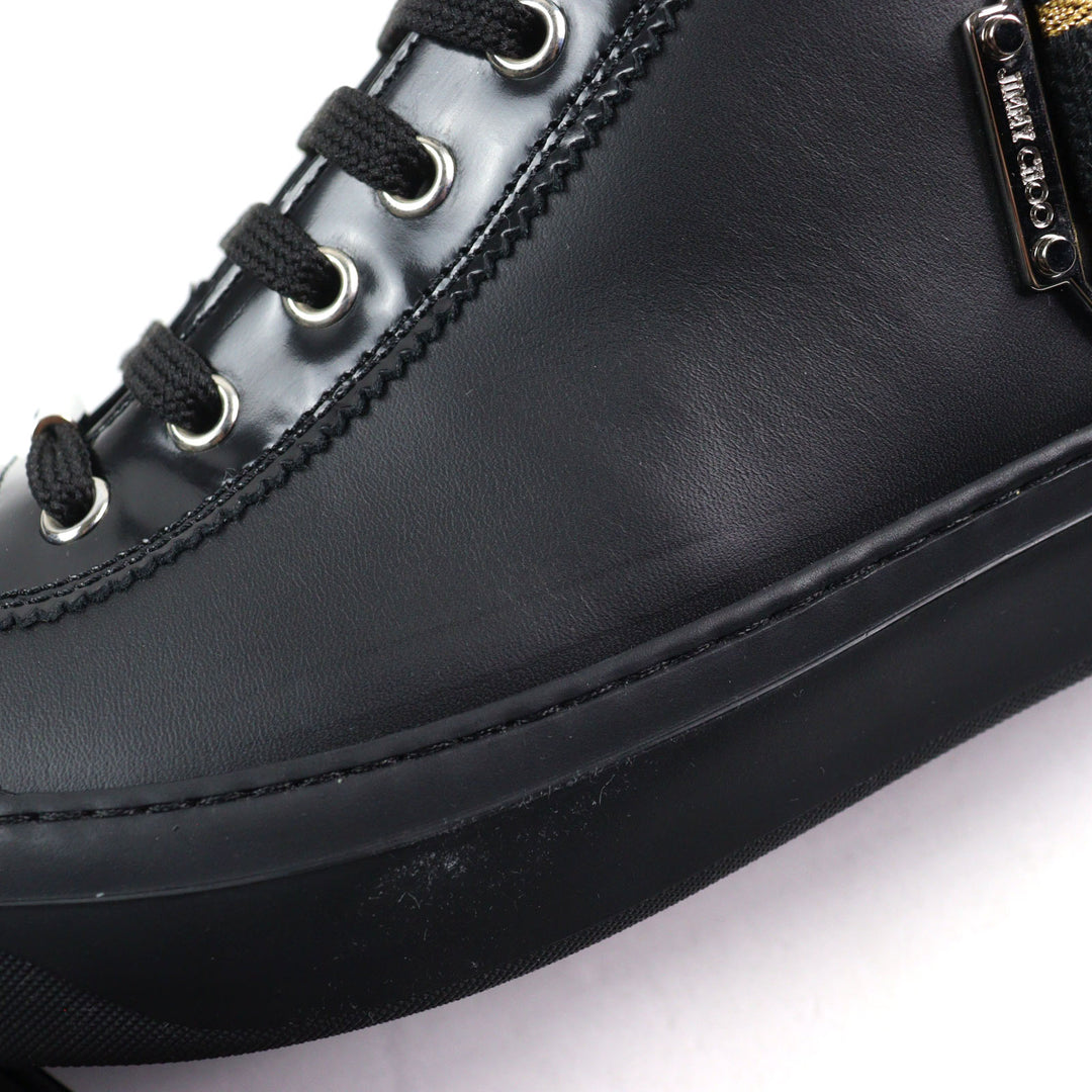 Excellent JIMMY CHOO Mid-length sneakers Argyle Strap Trainer logo and strap