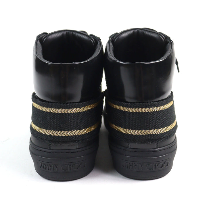 Excellent JIMMY CHOO Mid-length sneakers Argyle Strap Trainer logo and strap