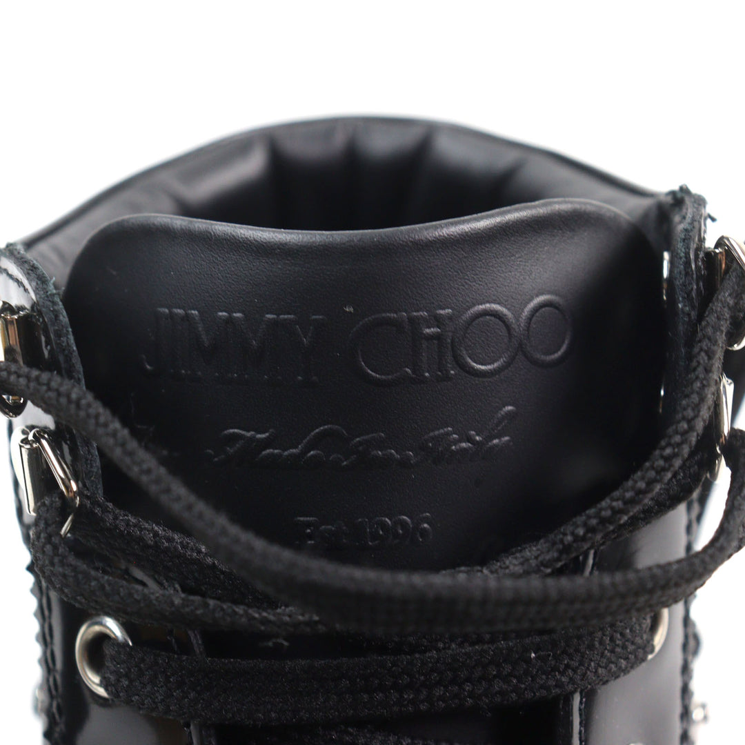 Excellent JIMMY CHOO Mid-length sneakers Argyle Strap Trainer logo and strap