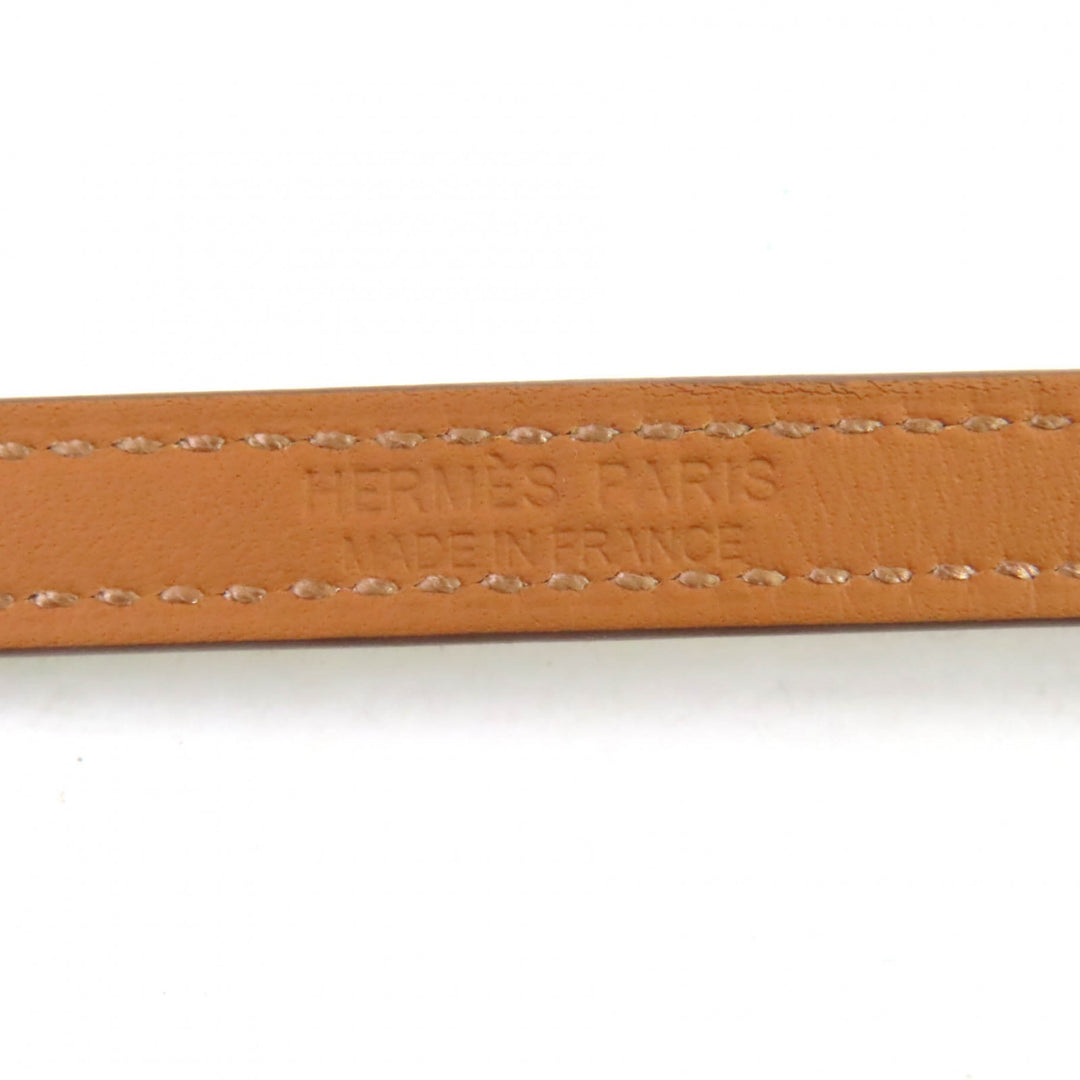 Pristine HERMES bracelet Croisier Double Tour leather Vaux Swift Leather Women