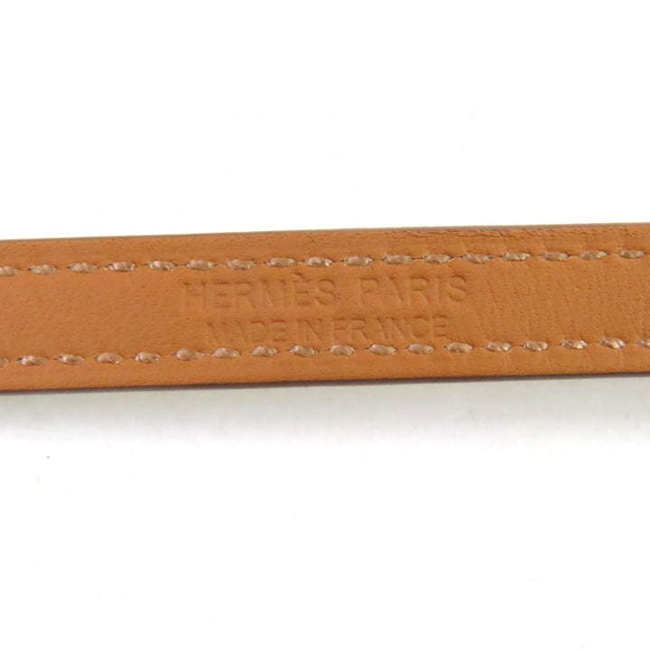 Pristine HERMES bracelet Croisier Double Tour leather Vaux Swift Leather Women