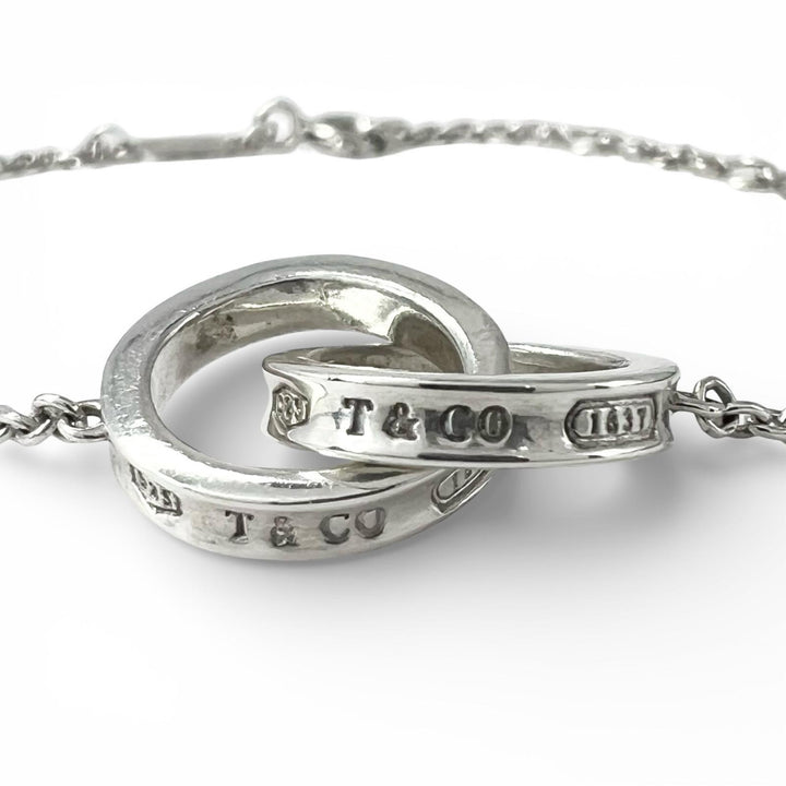 Great TIFFANY&Co. bracelet 1837 Interlocking Circle Silver AG925 Women