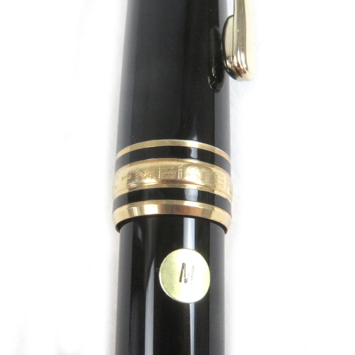 Excellent MONTBLANC fountain pen Meisterstck Classic Cap type Black gold 14K mens