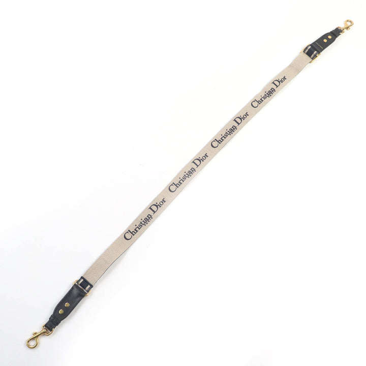 Very Good Christian Dior Shoulder strap Embroidery Logo Design Navy canvas Women S8553CBTE