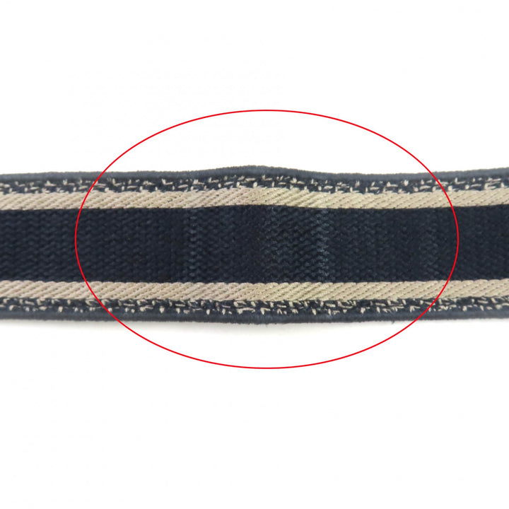 Very Good Christian Dior Shoulder strap Embroidery Logo Design Navy canvas Women S8553CBTE