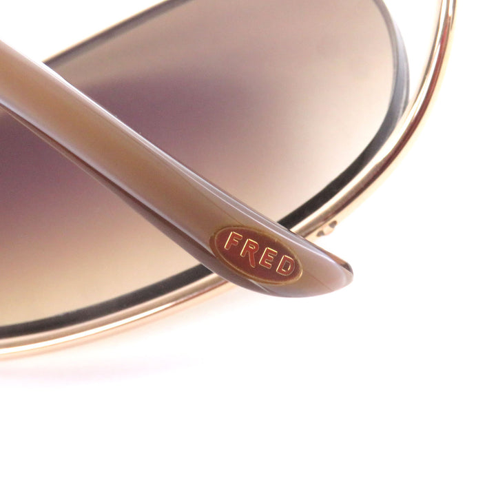 Excellent FRED sunglasses VOLUTE oval frame gold mens