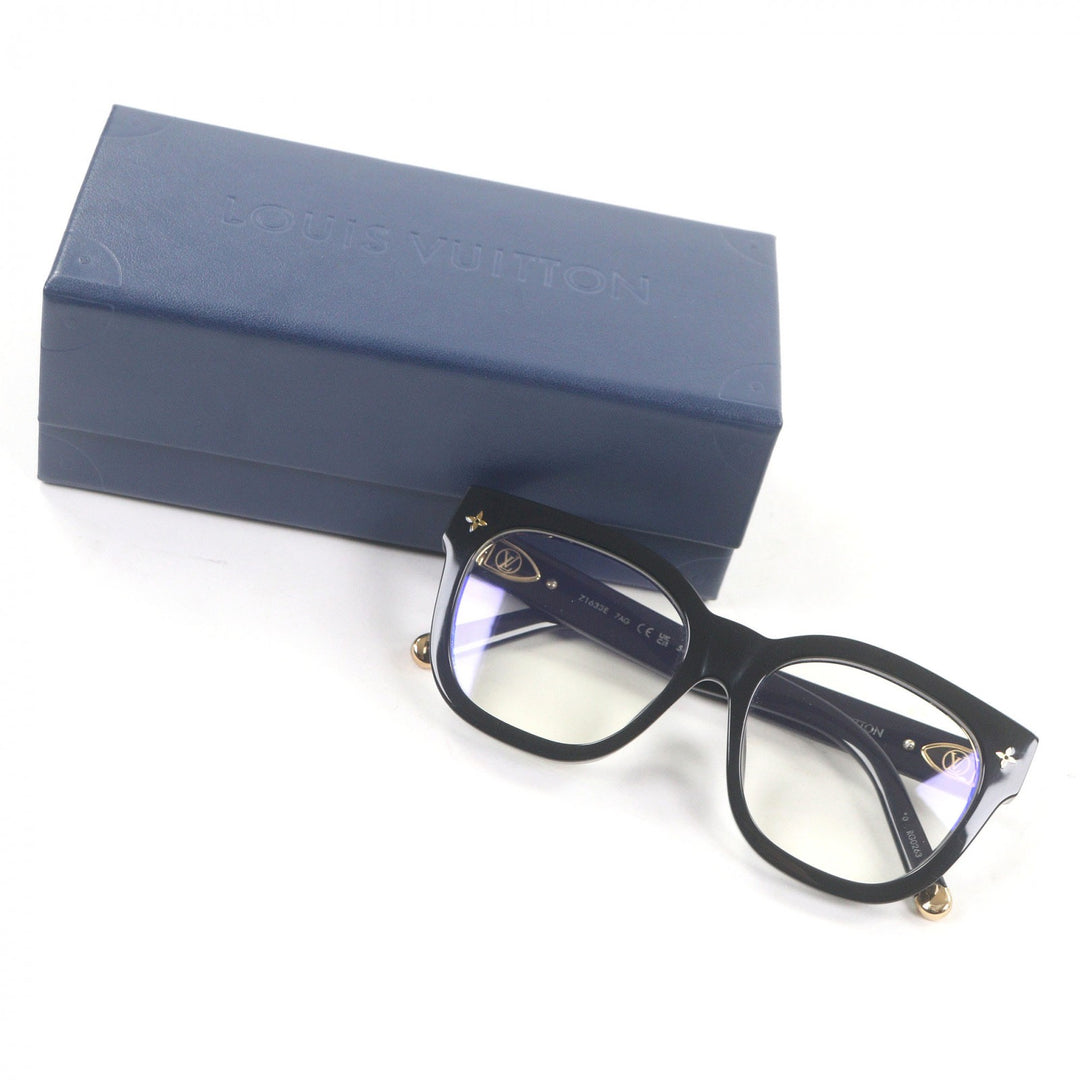 Great LOUIS VUITTON Glasses My Monogram Square blue light cut black