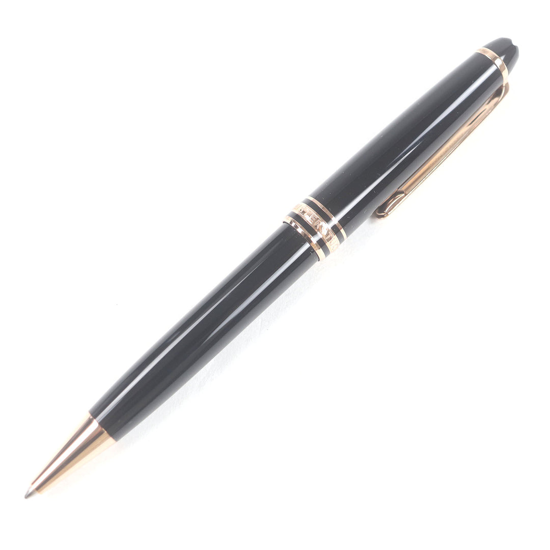 Excellent MONTBLANC Ballpoint pen Meister Stick Classic Black Rose Gold mens