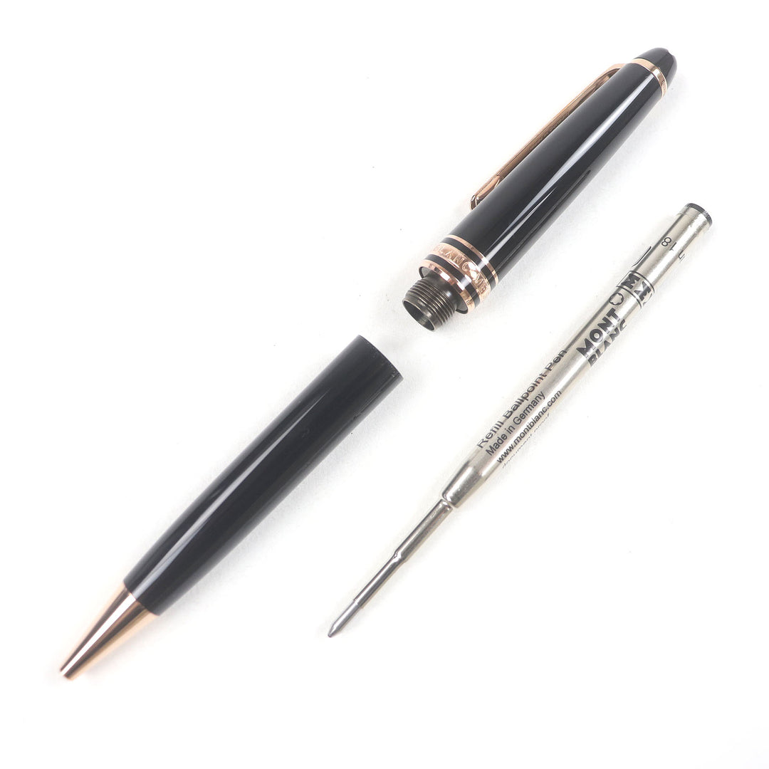Excellent MONTBLANC Ballpoint pen Meister Stick Classic Black Rose Gold mens