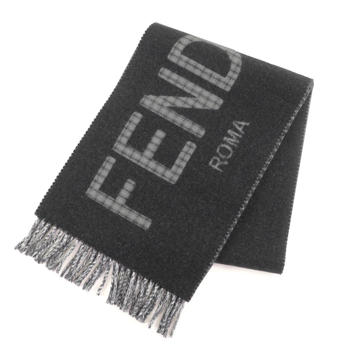 Excellent FENDI Scarf Charcoal gray wool Women FXT334