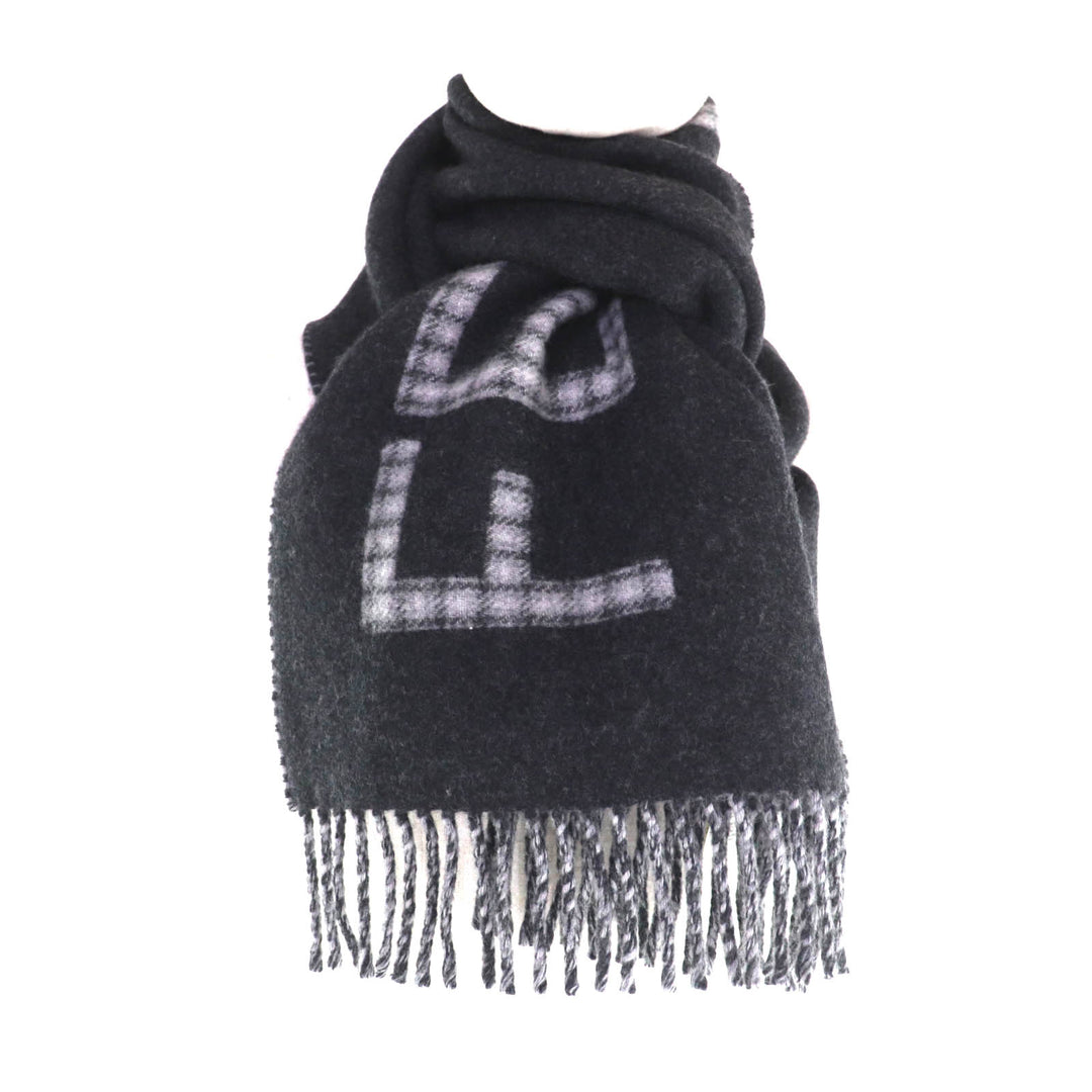 Excellent FENDI Scarf Charcoal gray wool Women FXT334