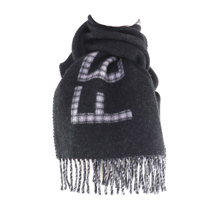 Excellent FENDI Scarf Charcoal gray wool Women FXT334