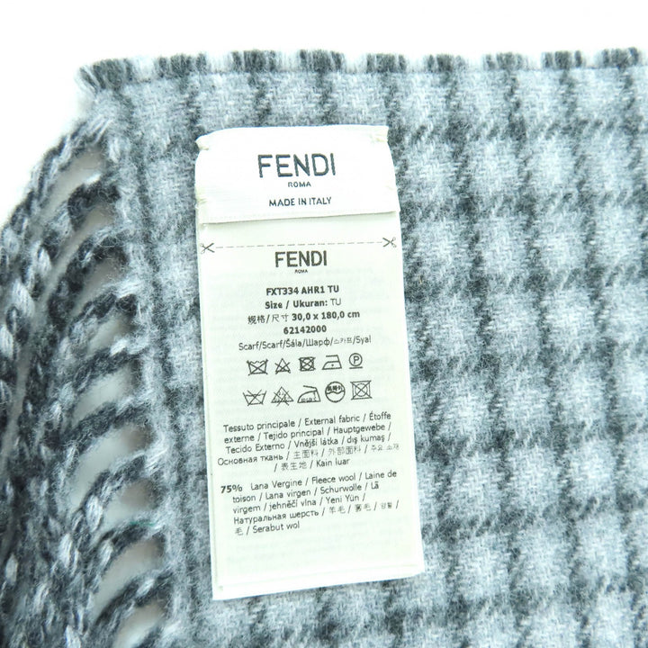 Excellent FENDI Scarf Charcoal gray wool Women FXT334