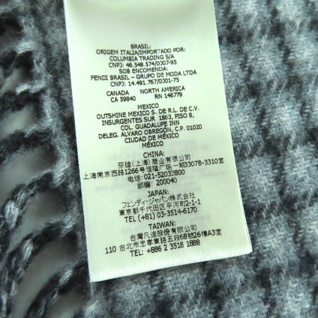 Excellent FENDI Scarf Charcoal gray wool Women FXT334