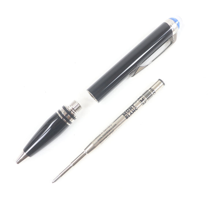 Excellent MONTBLANC Ballpoint pen Starwalker New Blue Dome Black Silver