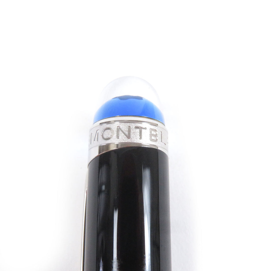 Excellent MONTBLANC Ballpoint pen Starwalker New Blue Dome Black Silver