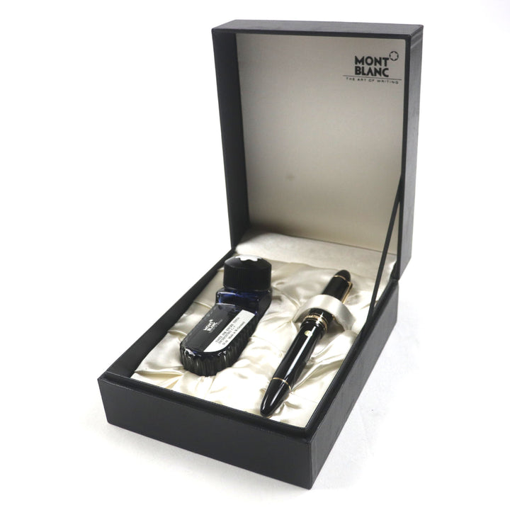 Great MONTBLANC fountain pen Meisterstck 149 white star Black gold 14K mens