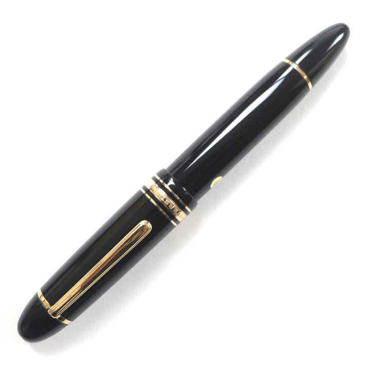 Great MONTBLANC fountain pen Meisterstck 149 white star Black gold 14K mens