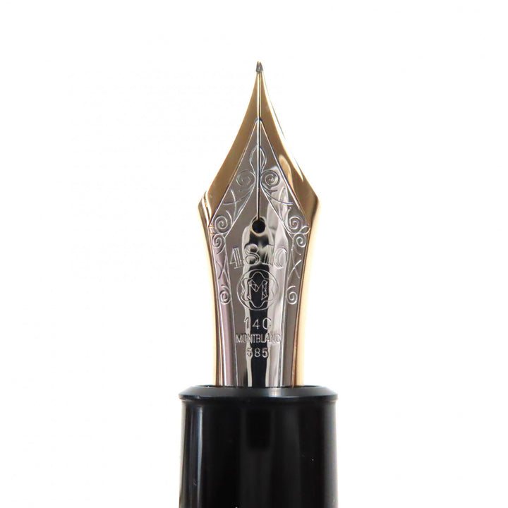 Great MONTBLANC fountain pen Meisterstck 149 white star Black gold 14K mens