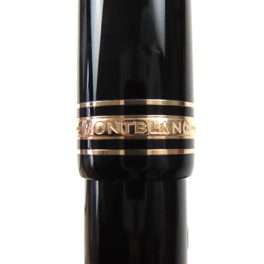Great MONTBLANC fountain pen Meisterstck 149 white star Black gold 14K mens