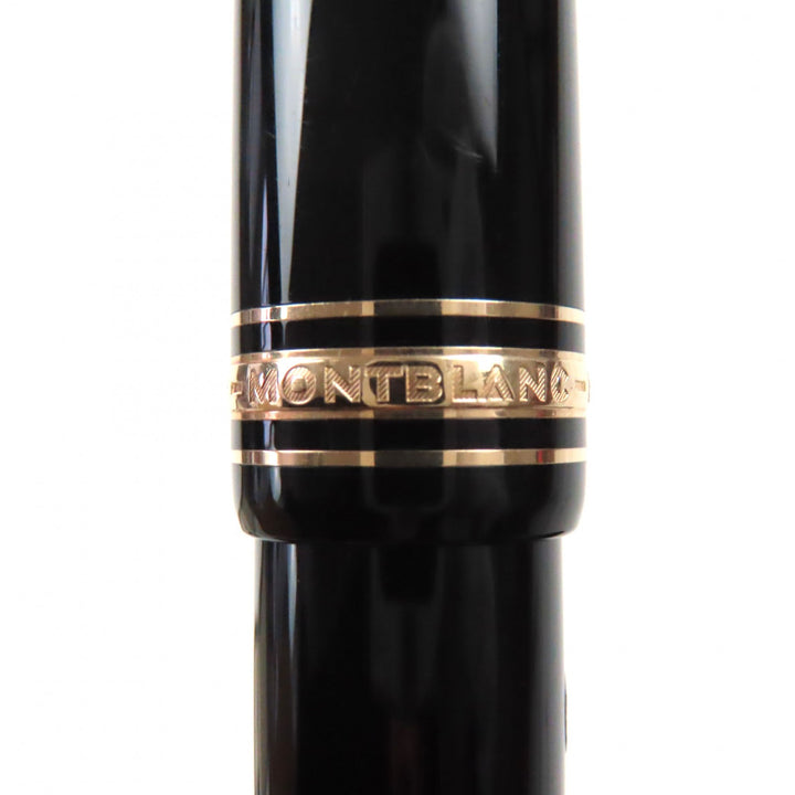 Great MONTBLANC fountain pen Meisterstck 149 white star Black gold 14K mens