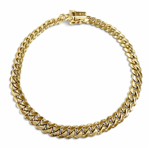 Great AVALANCHE bracelet Miami Bracelet Yellow Gold 10K mens