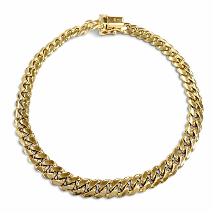 Great AVALANCHE bracelet Miami Bracelet Yellow Gold 10K mens
