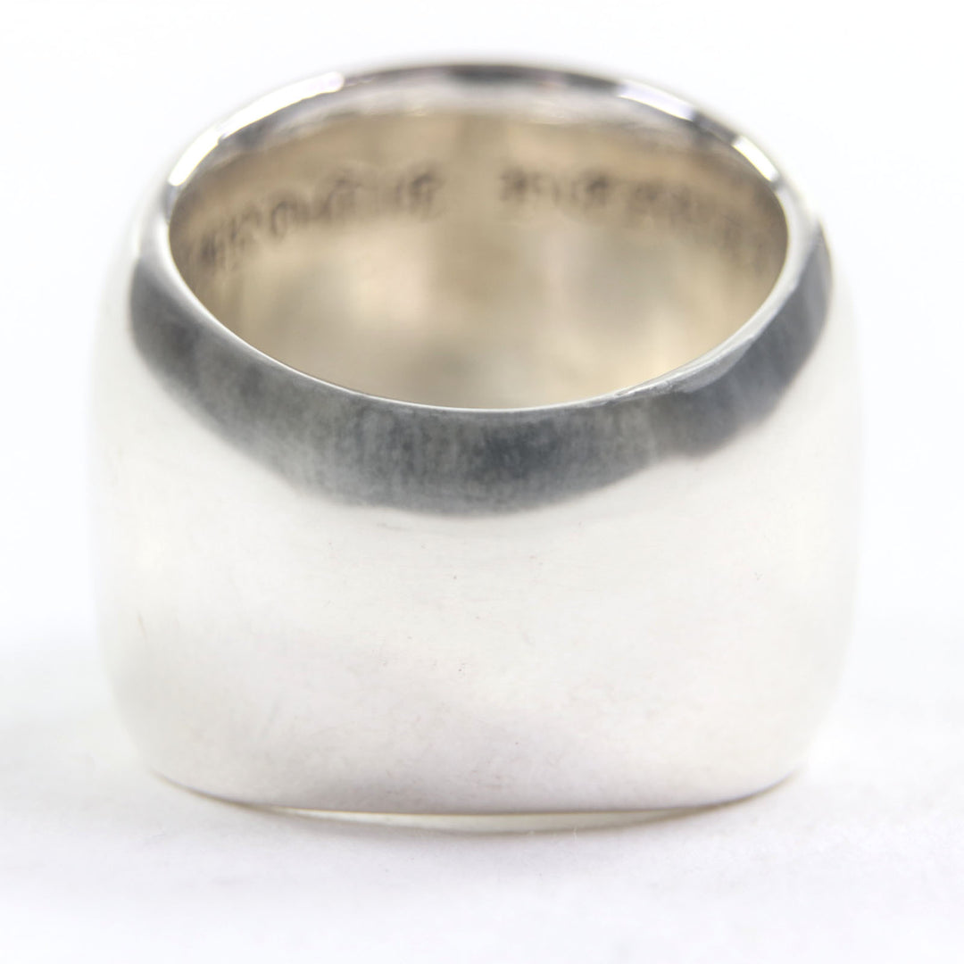 Great CHROME HEARTS Ring Classic oval cross Silver 925 mens