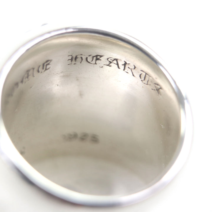 Great CHROME HEARTS Ring Classic oval cross Silver 925 mens