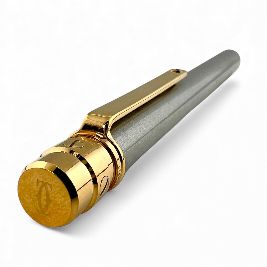 Very Good Cartier Ballpoint pen Santos Do Love Gold Plated Silver gold mens