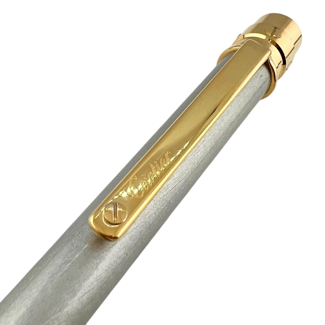 Very Good Cartier Ballpoint pen Santos Do Love Gold Plated Silver gold mens