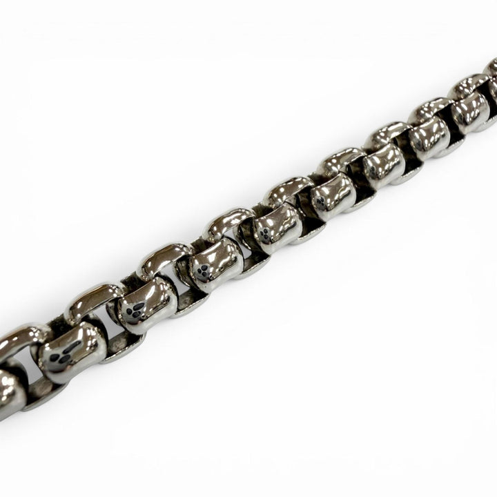 Excellent LOUIS VUITTON bracelet Chain Monogram Eclipse Silver mens M63107