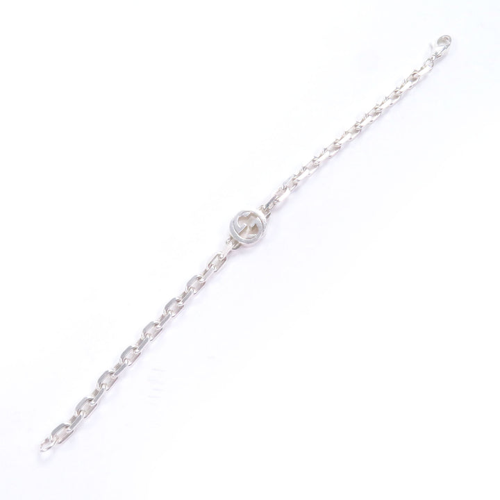Very Good GUCCI bracelet Interlocking G Accessory Chain Silver SV925 mens 796351