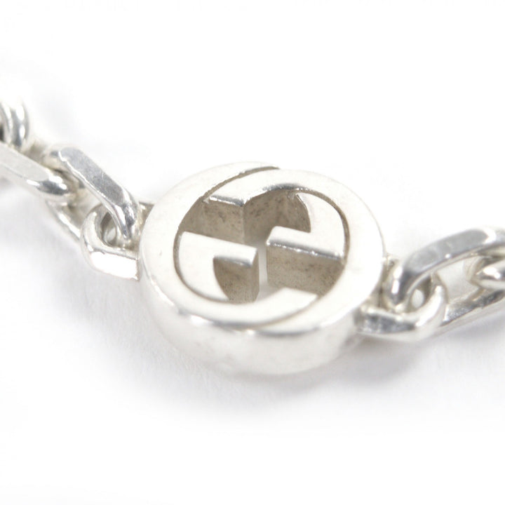 Very Good GUCCI bracelet Interlocking G Accessory Chain Silver SV925 mens 796351