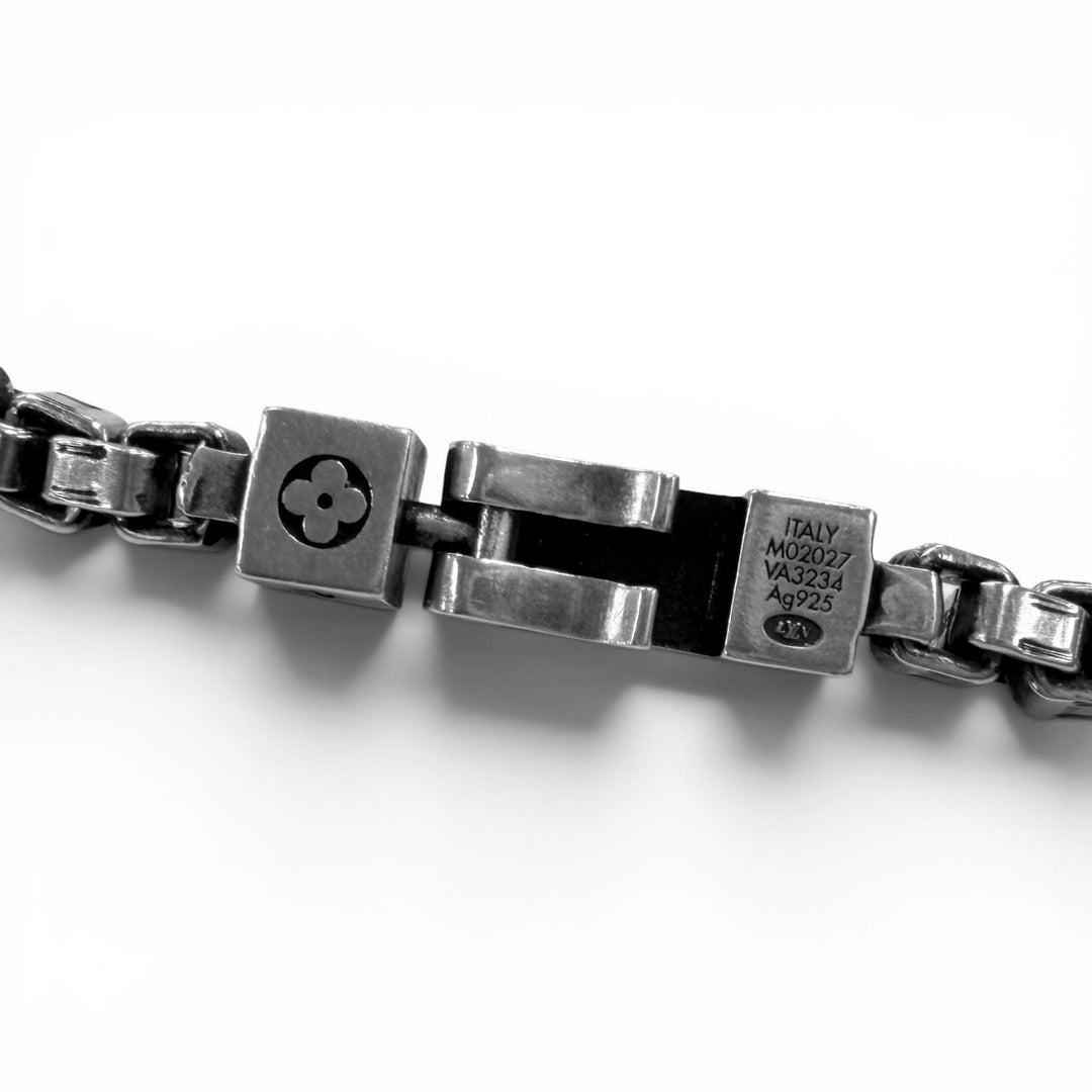 Great LOUIS VUITTON Necklace LV Tailor Silver AG925 mens M02027