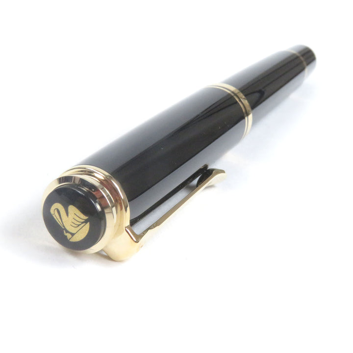Excellent PERIKAN fountain pen Souvern M600 Cap type Black gold 14C mens