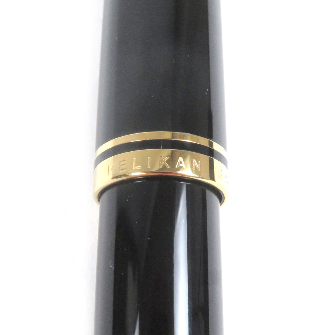 Excellent PERIKAN fountain pen Souvern M600 Cap type Black gold 14C mens
