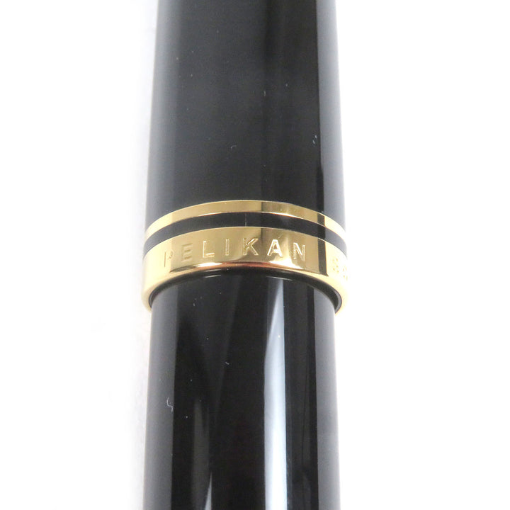 Excellent PERIKAN fountain pen Souvern M600 Cap type Black gold 14C mens