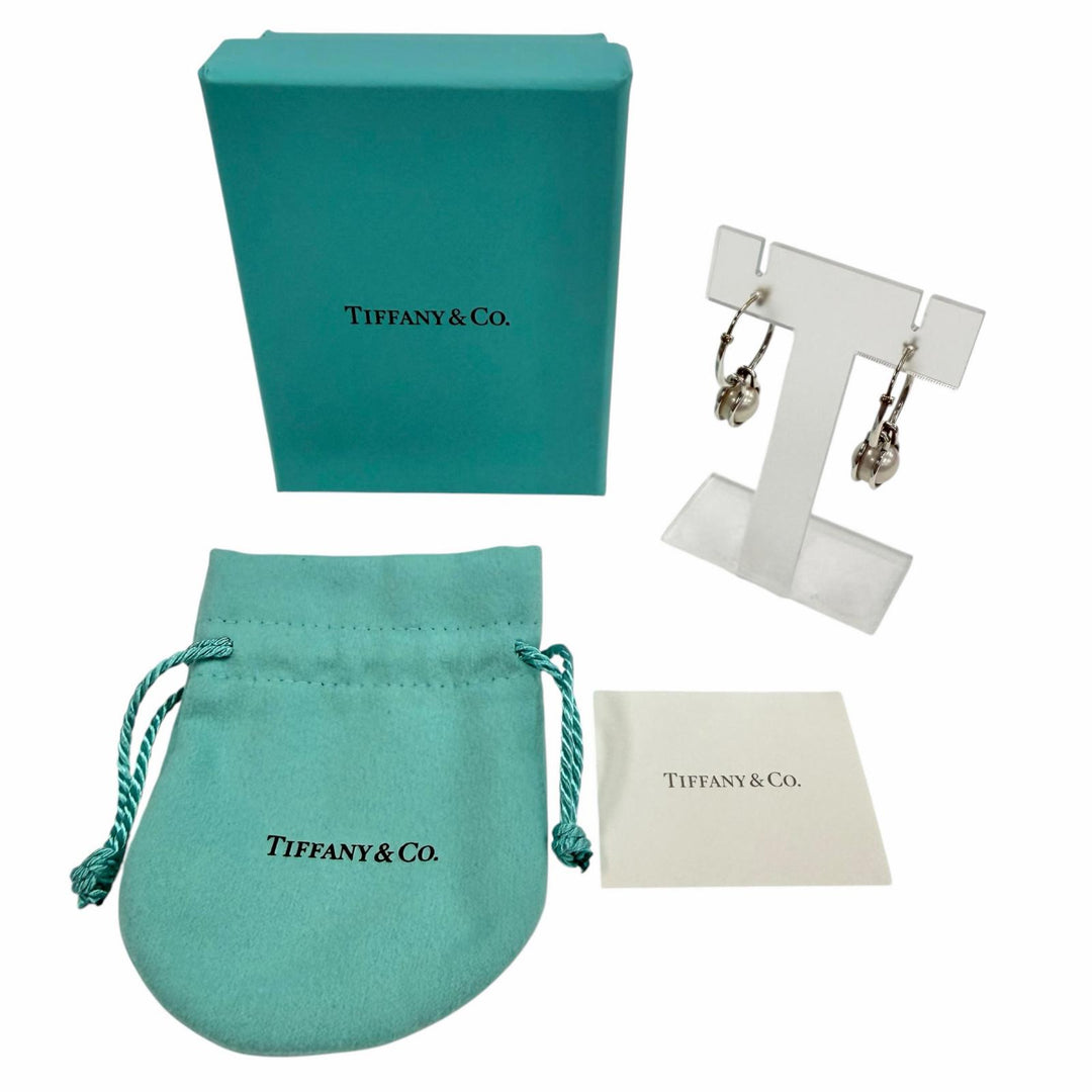 Great TIFFANY&Co. Pierce Hardware Pearl Hoop 925 Women