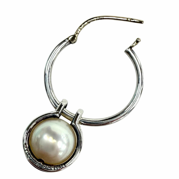 Great TIFFANY&Co. Pierce Hardware Pearl Hoop 925 Women