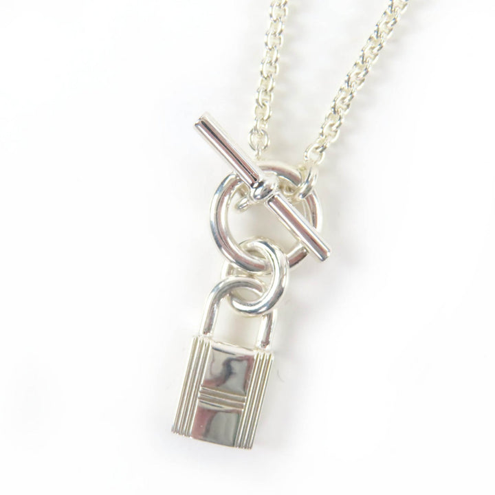Excellent HERMES Necklace Amulet Cadena Silver AG925 Women