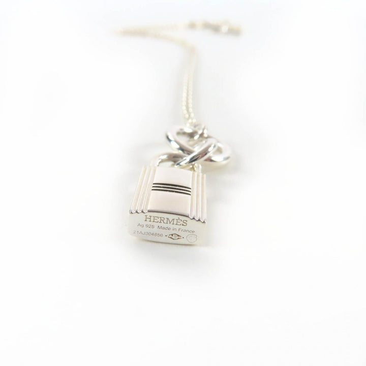 Excellent HERMES Necklace Amulet Cadena Silver AG925 Women