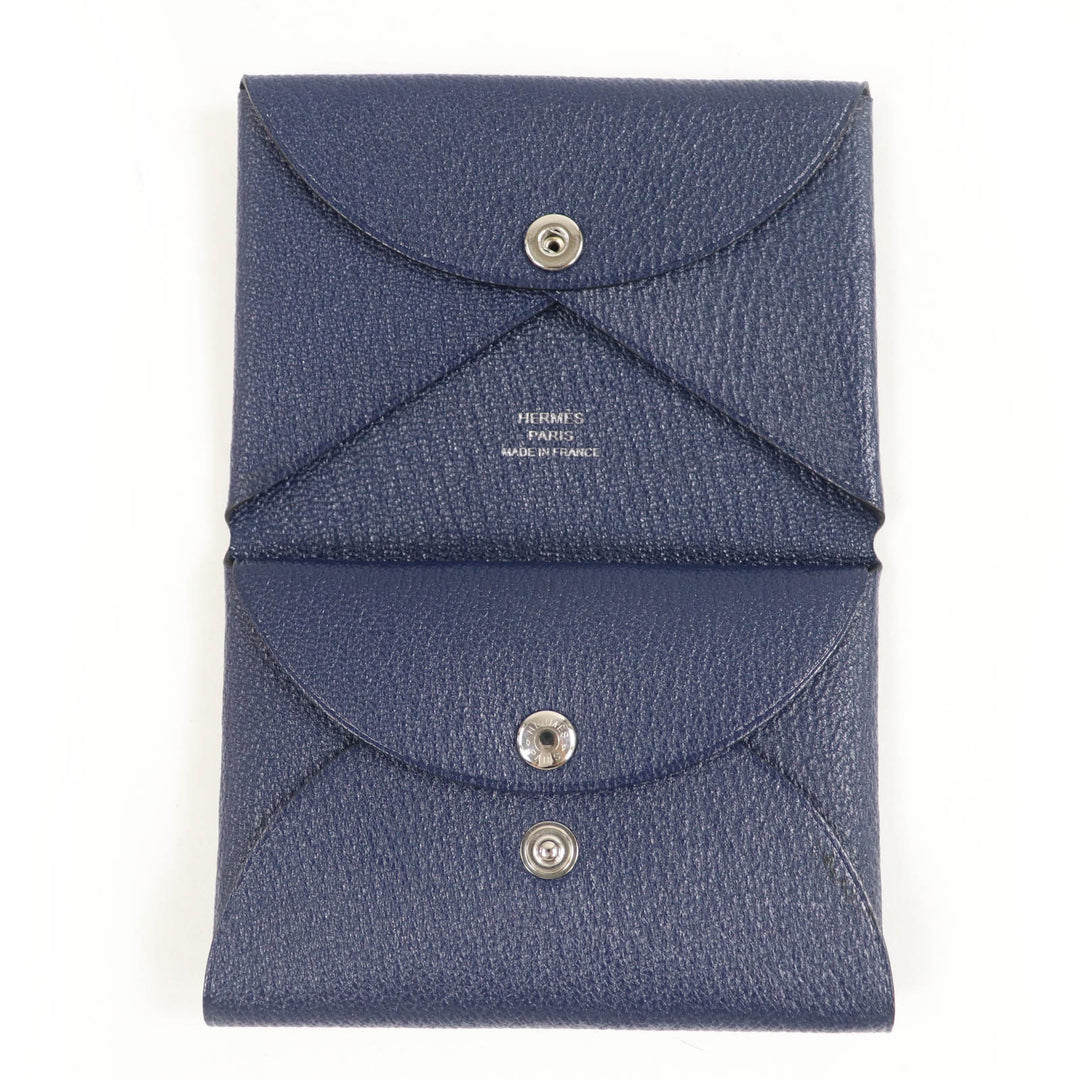 Pristine HERMES Coin case Calvi duo Shave Women